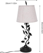 Eapmic Table Lamp with USB Ports,Bedside End Table Lamp Traditional Nightstand Desk Lamp Large Retro Leaf Lamp for Living Bedroom Office (Retro)