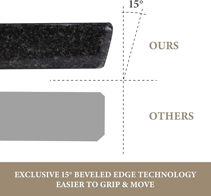 Koville African Natural Marble Cutting Board for Kitchen, 16x12inch Large Hand Crafted Marble Slab for Cheese, Charcuterie, Pastry Board - Wedding Gift, House Warming Gift