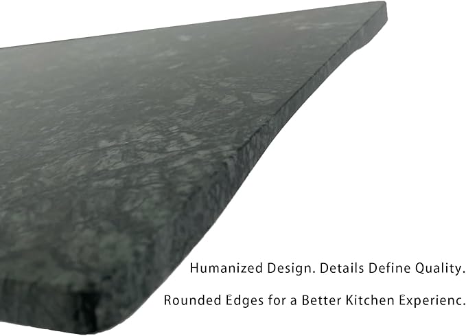 Natural Marble Cutting Board- 16x12 Inch Kitchen Bakery Tool for Professional Chef & Baker's Tray - Marble Display for Elegant Food Presentation & Stylish Kitchen Decor (green)