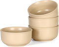 GZG 6-Inch Ceramic Cereal Bowls Set of 4, Rustic Matte Glazed Stoneware Bowls for Cereal, Soup, Salad & Snacks, 30 oz Capacity, Microwave & Dishwasher Safe(Warm Sand)