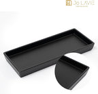 Bathroom Vanity Tray – 12"x5" Black Resin Counter Organizer for Perfume, Soap, Jewelry & Candles – Minimalist Tray for Sink, Dresser, Airbnb, Hotel or Bathroom Decor