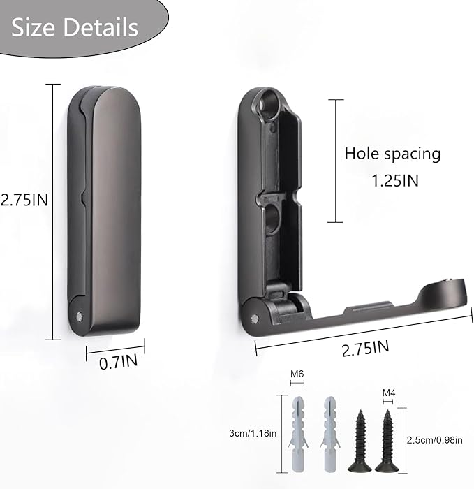 4Pcs Folding Coat Hooks, Zinc Alloy Folding Wall Hook for Hanging Coat Scarf Hat Robe Key Purse, folding coat hooks wall mounted with Screws(Gray)