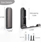 4Pcs Folding Coat Hooks, Zinc Alloy Folding Wall Hook for Hanging Coat Scarf Hat Robe Key Purse, folding coat hooks wall mounted with Screws(Gray)
