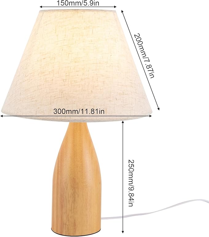 Eapmic Table Lamp,Bedside End Table Lamp Modern Nightstand Desk Lamp Geometric Lamp with Shade for Living Bedroom Office(Modern,Style 3)