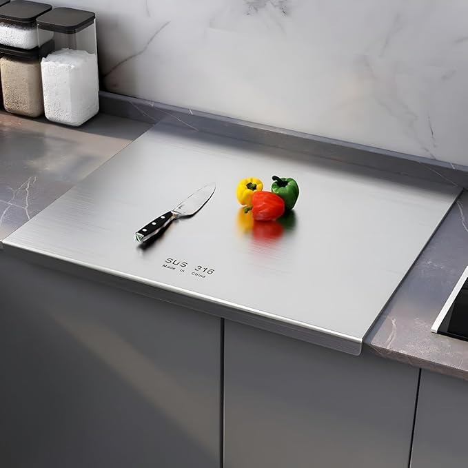 Cutting Board 316 Stainless Steel,Cutting Boards for Kitchen,Chopping Board,Large Cutting Board for Chopping Meat,Vegetables,Fruits,Cheese (19.69 * 19.69in)