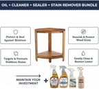 EcoDecors SnazzyCorner 18" Teak Wood Corner Shower Shelf, Fully Assembled | Loveable Four Pack Bundle