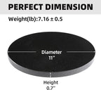 Koville African Natural Marble Cutting Board for Kitchen, 11inch Round Hand Crafted Marble Slab for Cheese, Charcuterie, Pastry Board - Wedding Gift, House Warming Gift(Zimbabwe Black)