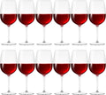 Set of 12 Unbreakable Acrylic Wine Glasses with Stem, 19 oz Plastic Wine Glasses Reusable Clear Goblet BPA-Free for Outdoor Drinking, Pool, Travel, Camping or Picnic Gift Supplies(Goblet)