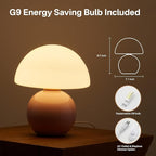 Mushroom Lamp Desk Lamp for Bedroom,Table Bedside Small Lamps for Living Room,Mushroom Decor Cute Mini Modern Mid Century Lamps for Night Stands,Unique Aesthetic Home Living Room Decor(Pink)