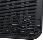 Silicone Dish Drying Mat for Multiple Usage,Easy clean,Eco-friendly,Heat-resistant Silicone Mat for Kitchen Counter or Sink,Refrigerator or Drawer Liner Black 4XL 32 inches x 18 inches