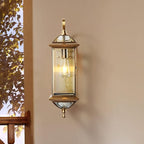 Milaii Copper Exterior Wall Light 20" H Outdoor Light Fixture Waterproof Wall Sconce Oil Rubbed Brass Porch Light with Clear Glass Lantern Wall Mount Lights for House Garage Patio Aisle
