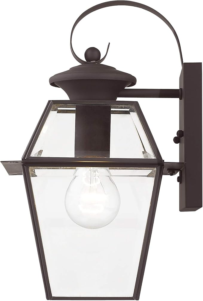 Livex Lighting 2181-07 Westover 1-Light Outdoor Wall Lantern, Bronze