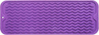 Silicone Dish Drying Mat for Multiple Usage,Easy clean,Eco-friendly,Heat-resistant Silicone Mat for Kitchen Counter,Sink,Bar,Bottle,or Cup Purple M 17 inches x 6 inches