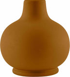 BoutiqueRugs Navarro Boho Ceramic Bedside Table Lamp for Bedroom Nightstand and Living Room - Shade Cotton - Brown, White - 13" H