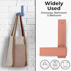 Decorative Wall Hooks-Set of 2 Chic Coat Hooks for Wall Mount. Perfect for Hanging Coats, Clothes, Towels, Backpacks Or Hats. Modern Heavy Duty Metal Hooks (Pastel Set)