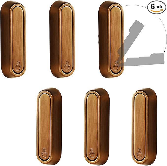 6PCS Folding Coat Hook, Heavy Duty Wall Hooks Made of Zinc Alloy, Foldable Wall Hooks for Hanging Coats, Scarves, Hats, Bathrobes, Keys, Bags (Bronze)