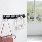 Wall-Mounted Coat Hooks, Black