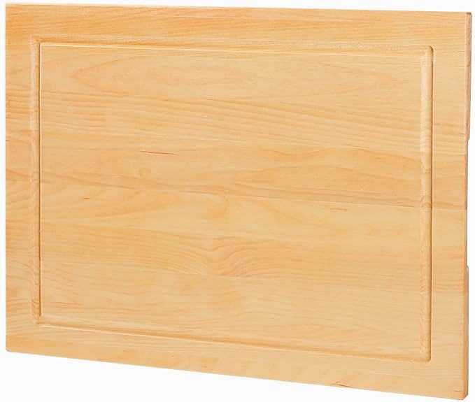 CONSDAN Wood Cutting Board for Kitchen, 16 x 12, Soild Birch Wood, Edge Grain, Chopping Board, Butcher Block with Juice Groove, Prefinished with Food-Safe Oil, 3/4" thick