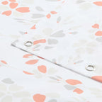 Stall Fabric Shower Curtain, Orange and Gray Floral Flower Shower Curtains for Bathroom, Waterproof Bathroom Curtains, 54" W x 72" H