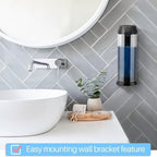 Secura 17oz Automatic Liquid Soap Dispenser, Touchless Battery Operated Hand Soap Dispenser with Adjustable Soap Dispensing Volume Control Dial, Personal Care Dispenser (Black)