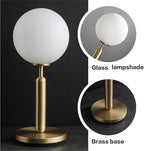 KCO Lighting Modern Gold Metal Table Lamp Mid Century Bedside Table Lamp with Matte Globe Golden Indoor Standing Light for Bedroom Vanity Living Room