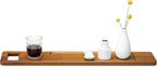 Navaris Wood Bath Tray Shelf - Walnut Bathtub Tray Caddy Tub Holder for Tablet, Books, Candles, Massage Oil - Real Walnut Wood with Simple Design