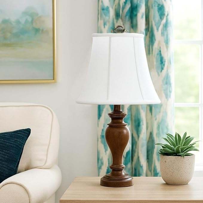 Royal Designs, Inc. BSO-708-14LNWH-2 Modified Bell Basic Lamp Shade, 9 x 14 x 10.5, Linen White, 2-Pack