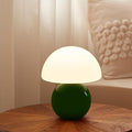 Mushroom Lamp Table Lamp for Bedroom,Desk Bedside Small Lamps for Living Room Night Stands,Mushroom Decor Cute Mini Modern Mid Century Lamps,Unique Aesthetic Home Decor(Christmas Green)