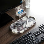 100% Natural Luxury Calaccata Viola Marble Small Hand Towel Tray Holder Organizer, Makeup Bathroom Holder
