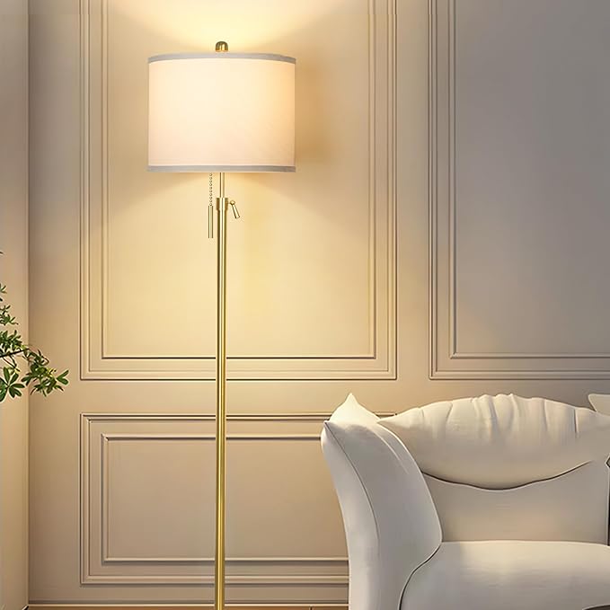 Lamp Shades Set of 2, Drum Lampshades 13" Top x 13" Bottom x 10" High with Spider Fitter, Large Replacement Lamp Shades for Table Lamps, Floor Lamps, Easy Assembly Required (2, White)