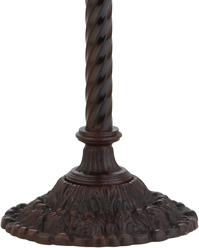 JONATHAN Y JYL8007A White Tiffany-Style 70" Torchiere LED Floor Lamp, Tiffany, Traditional, Art Nouveau Style, Office, Living Room, Family Room, Dining Room, Bedroom, Hallway, Foyer, Bronze