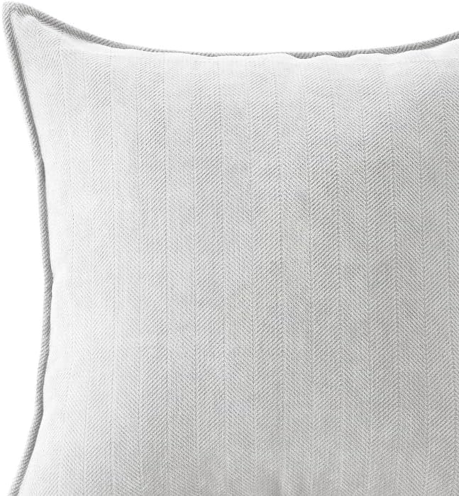 Luxury Tweed & Chenille Throw Pillow Covers – Set of 2 (18" x 18") with Soft and Luxurious Textures Decorative Throw Pillows for Couch, Bed, and Home Decor (White)