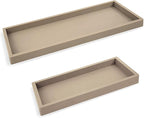 Countertop and Vanity Tray - 2 PC (11” and 7”) Shatterproof Silicone Kitchen and Bathroom Trays for Counter, Kitchen Soap Dispenser Tray, Vanity Trays for Bathroom, Perfume Key Tray