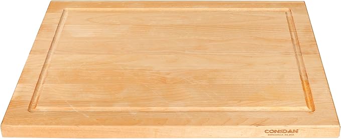 CONSDAN Wood Cutting Board for Kitchen, 16 x 12, Soild Birch Wood, Edge Grain, Chopping Board, Butcher Block with Juice Groove, Prefinished with Food-Safe Oil, 3/4" thick