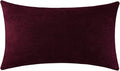 Jeneoo Burgundy Decorative Throw Pillow Covers Soft Chenille Comfy Long Lumbar Couch Cushion Case for Living Home Sofa Decor (Set of 1, 14 x 26 Inches)