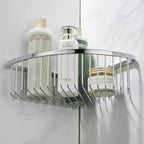 Corner Shower Caddy Organizer, SUS304 Stainless Steel Heavy Duty Rust-Proof Shelf Organizer, Wall Mounted Storage Rack for Bathroom, Brushed Chrome
