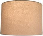 Royal Designs, Inc. HB-610-16LNBG-2 Shallow Drum Hardback Lamp Shade, 15 x 16 x 10, Linen Beige, 2-Pack