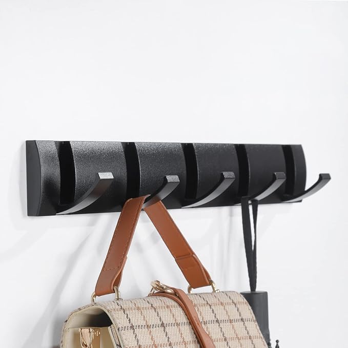 Wall-Mounted Coat Hooks, Black