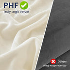 PHF Super Soft Velvet Euro Sham, 26"x 26",No Insert, 2 Pack Color Gradient Euro Pillow Covers, Ultra Cozy European Pillow Covers for Luxurious Home Decorative, No Shedding, No Pilling, Cream