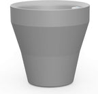 Crescent Garden Rim TruDrop Planter, Self-Watering Plant Pot, 26-Inch (Ash)