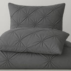 COTTON STICH Pinch Pleated Standard Pillow Shams Set of 2 Dark Grey 600 Thread Count Soft Dark Grey Pinch Pillow Shams Standard 20" x 26" Size 100% Egyptian Cotton Decorative Pillow Covers Set
