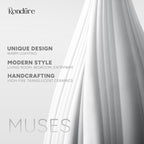 RONDURE 20.6" Modern Ceramic Table Lamp, Modern Bedside Lamps for Bedroom, Living Room and Nightstand, White Translucent Ceramic Shade, Warm Ambient Lighting, Home Decor
