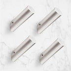 NINETREX Towel Hooks Brushed Nickel Modern Wall Hooks SUS 304 Stainless Steel Heavy Duty Hook for Bathroom Entryway Bedroom Coat Key Mudroom Garage, Wall Mounted 4 Pack