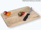 Vesta Homes Wooden Cutting/Chopping/Serving Board, Platter for Vegetables, Cheese and Charcuterie | Mango Wood | 11 * 8 Inches | Handcrafted in India