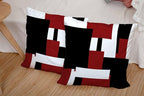 CAPSCEOLL Geometric Throw Pillow Covers 20X20 Set of 2 Soft Geometry Black Red White Pillow Cases Cushion Covers for Living Room Bedroom Decorative Throw Pillowcases for Sofa Couch Chair