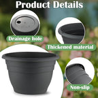 5 Lbs Rocks for Plants,5-Pack 10 Inch Plastic Plant Pots - Plant Planters with Drainage, Decorative River Rocks for Garden Landscaping, Flower Pots for Indoor Outdoor Plants, Succulents, and Herbs