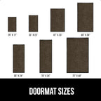 GORILLA GRIP Traffic Guard Door Mat, 2 Pack, Heavy Duty Waterproof Doormat, Commercial Office Space Welcome Mats, Stain and Fade Resistant, Low Profile, Strong Rubber Backing, 29x17, Brown