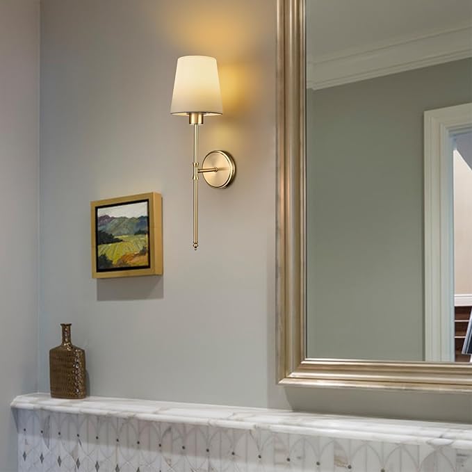 Battery Operated Wall Sconces Set of 2, Gold Rechargeable Wall Lights with Remote 16 Colors Wireless Wall Lamp for Bedroom Living Room Hallway (Dimmable Bulb Included)