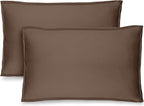 Bare Home King Pillow Sham Covers - Set of 2 - Premium 1800 Ultra-Soft Microfiber - Double Brushed - Bed Pillow Shams - Pillows Not Included (Set of 2, Cocoa)