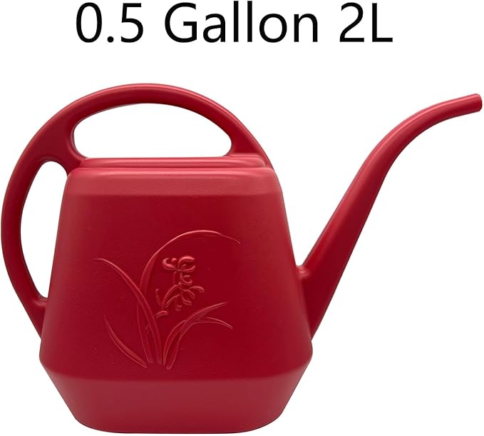 Plastic Watering Can - Wine Red Color - 1/2 Gallon